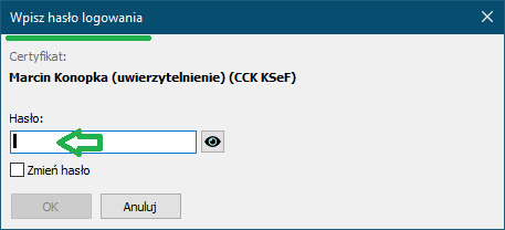 Finalny ekran hasła